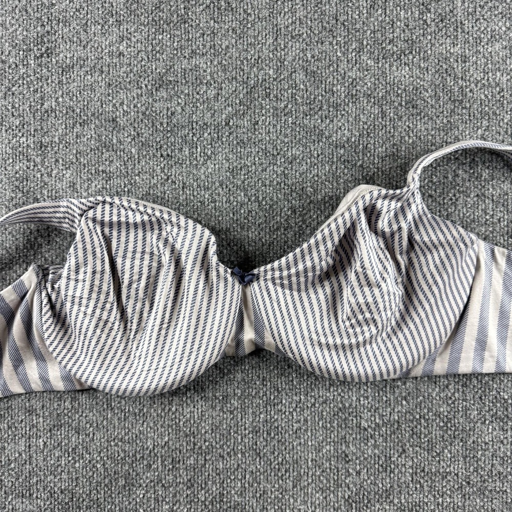 Cacique T-Shirt Bra Womens 40DDD Beige Striped Unlined Full Coverage Underwire